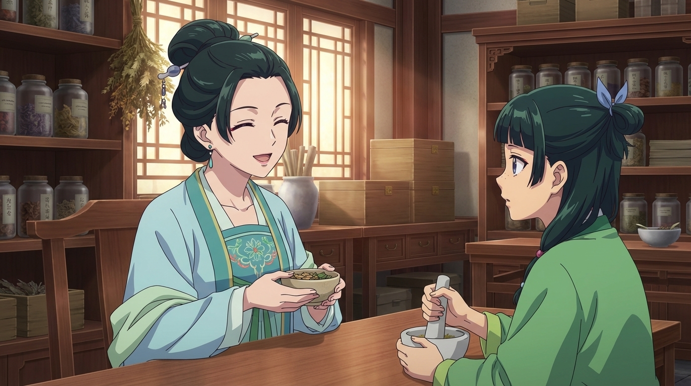 Apothecary Diaries anime art style