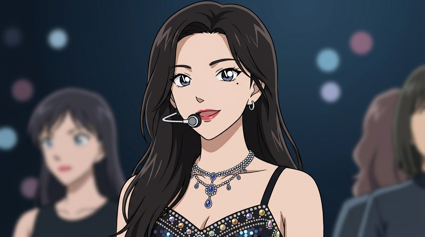 Photo to anime in Detective Conan style - K-pop star