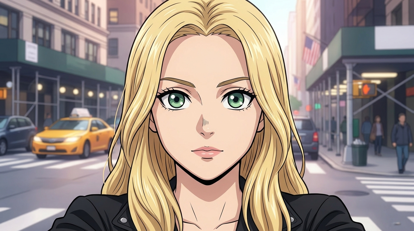 Photo to anime in Demon Slayer style - Blonde