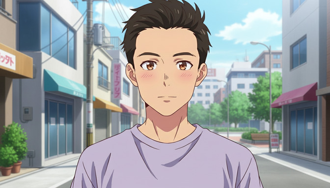 Photo to anime in slice of life style - Man