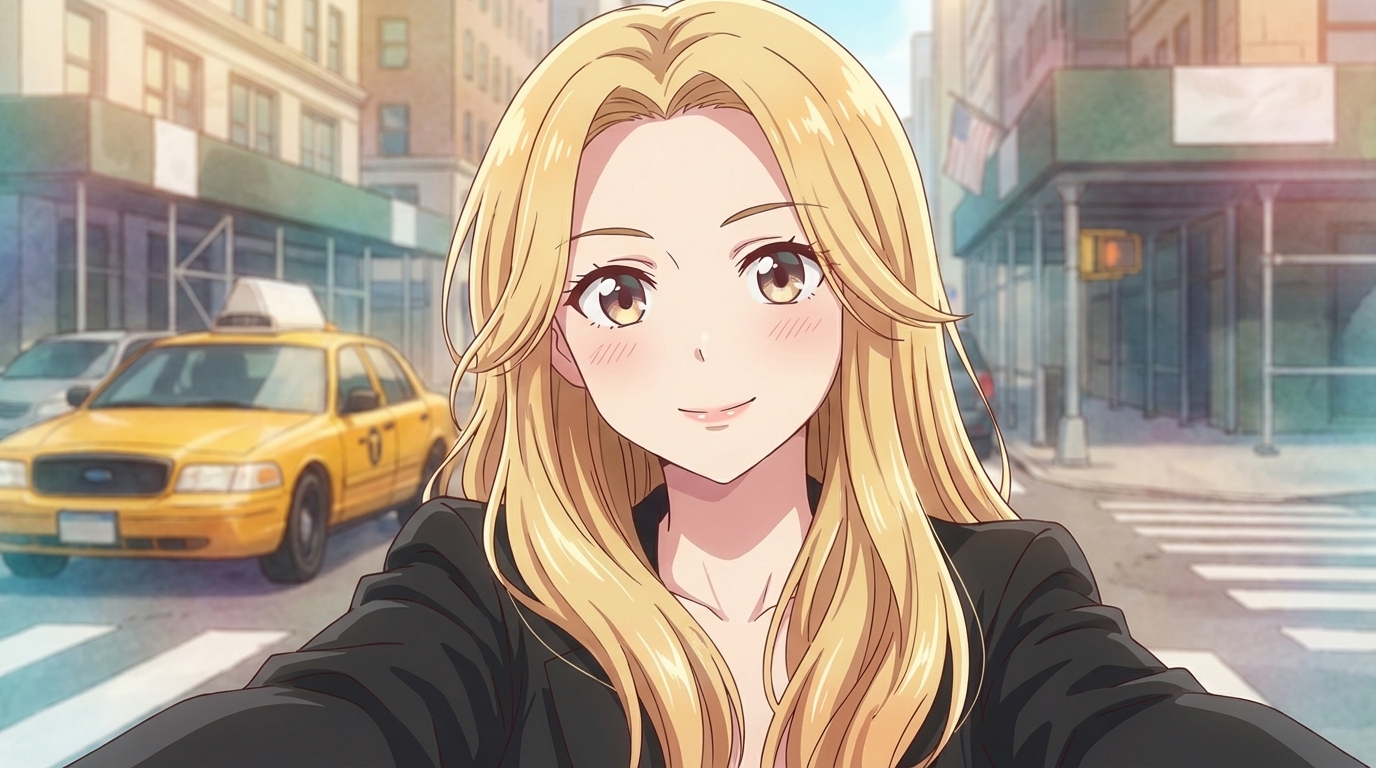 Photo to anime in slice of life style - Woman