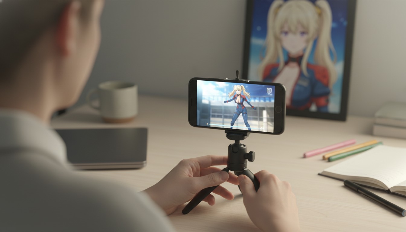 Vertical smartphone previewing the final seconds of an anime Short with a land close-up and a pinned comment asking what happens next episode