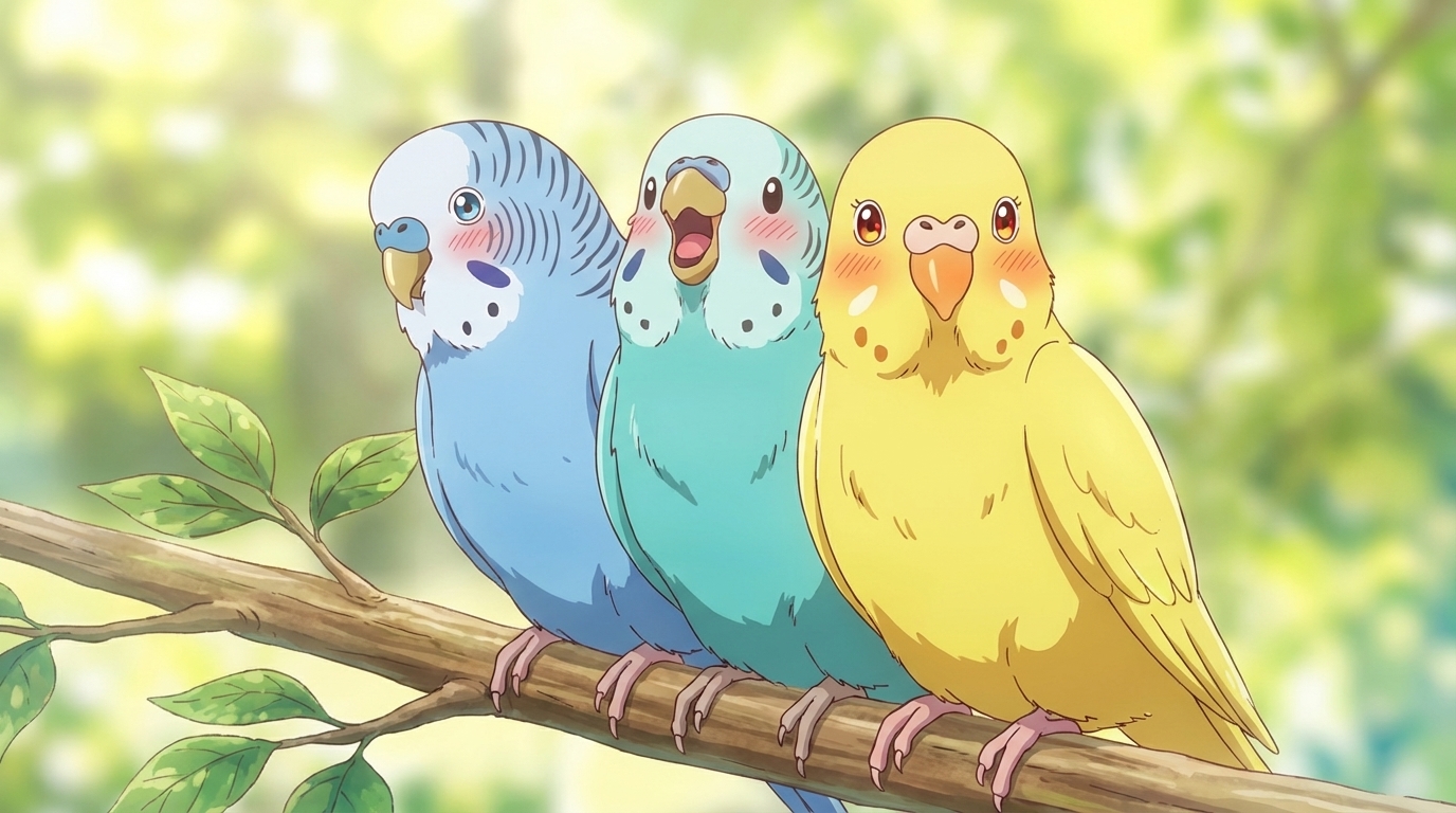 캐릭터 시트 생성의 기반이 되는 결과물을 보여주는 애니메 캐릭터로 변환된 반려새