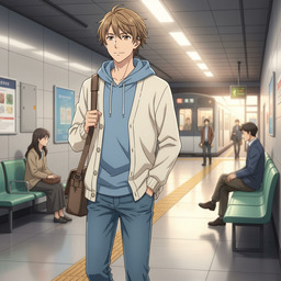 Anime AI mid shot camera angle
