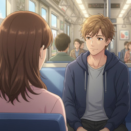 Anime AI over the shoulder shot