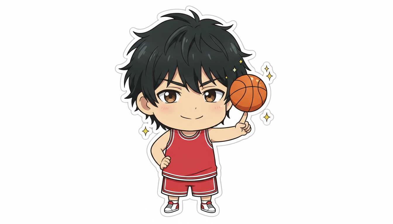 Chibi dunk from the Basketball Chibi Sticker Pack