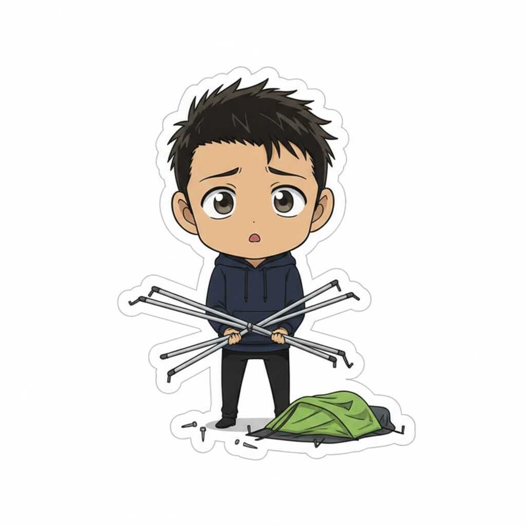 Chibi character fishing