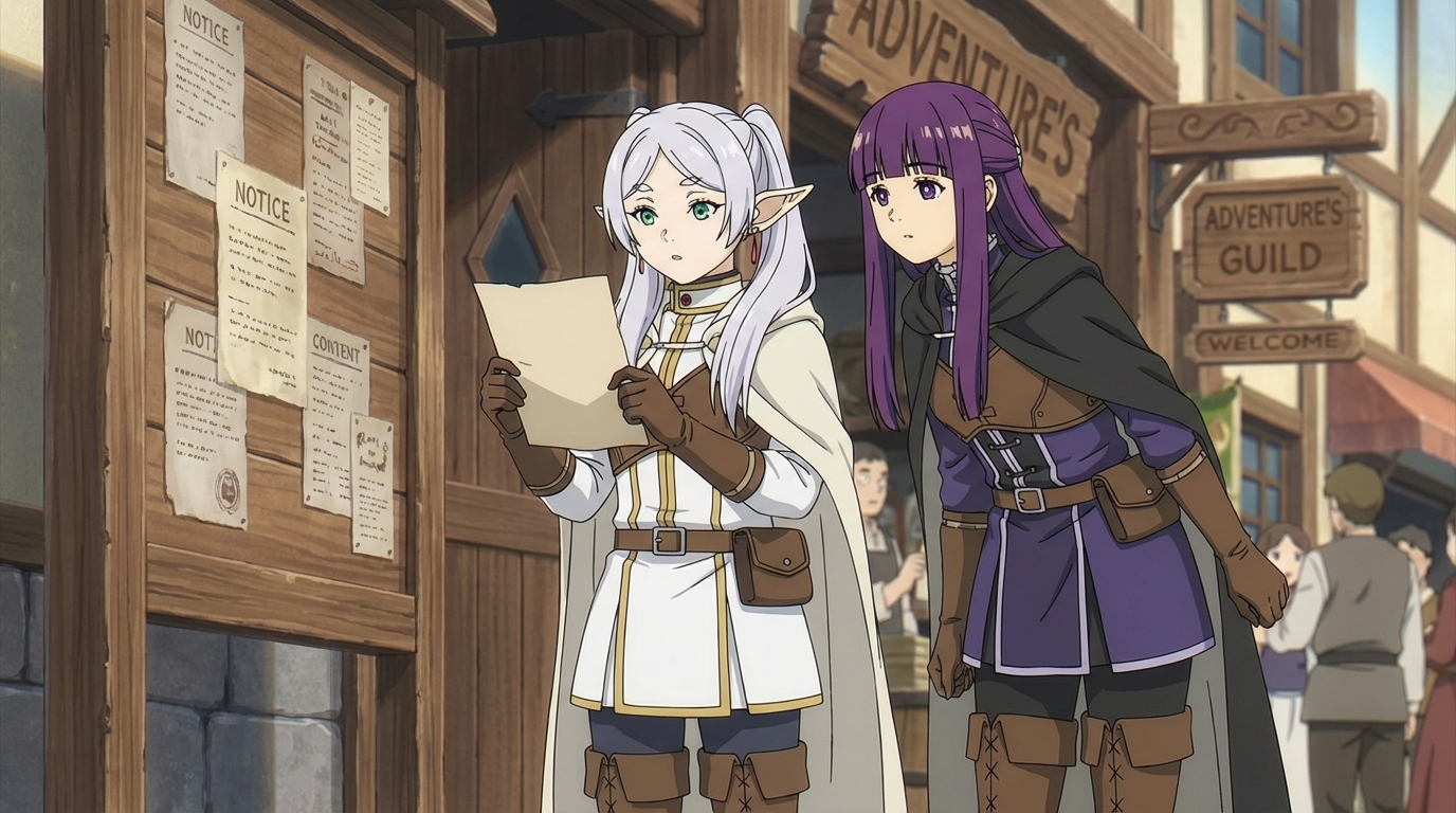 Anime adventurer guild hall from the Isekai Town photo pack