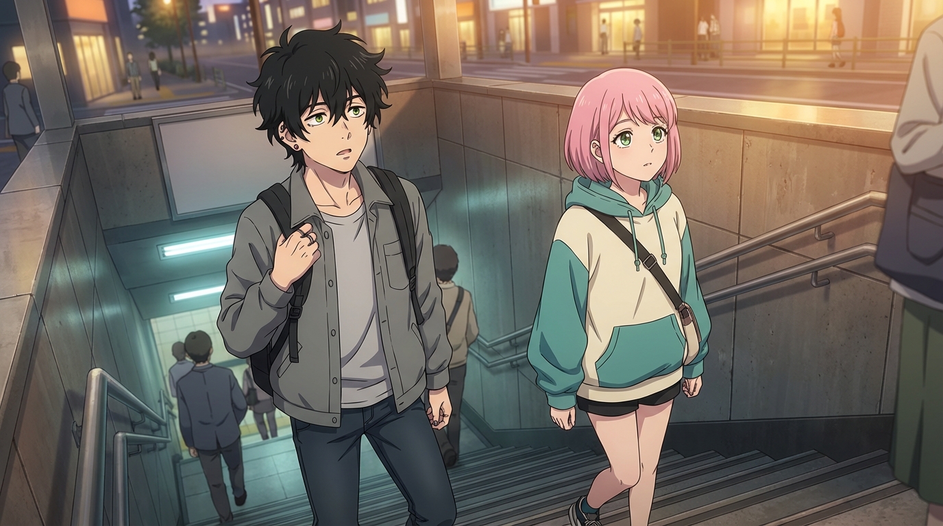 AutoWeeb生成的受休斯顿漫展启发的动漫城市生活场景