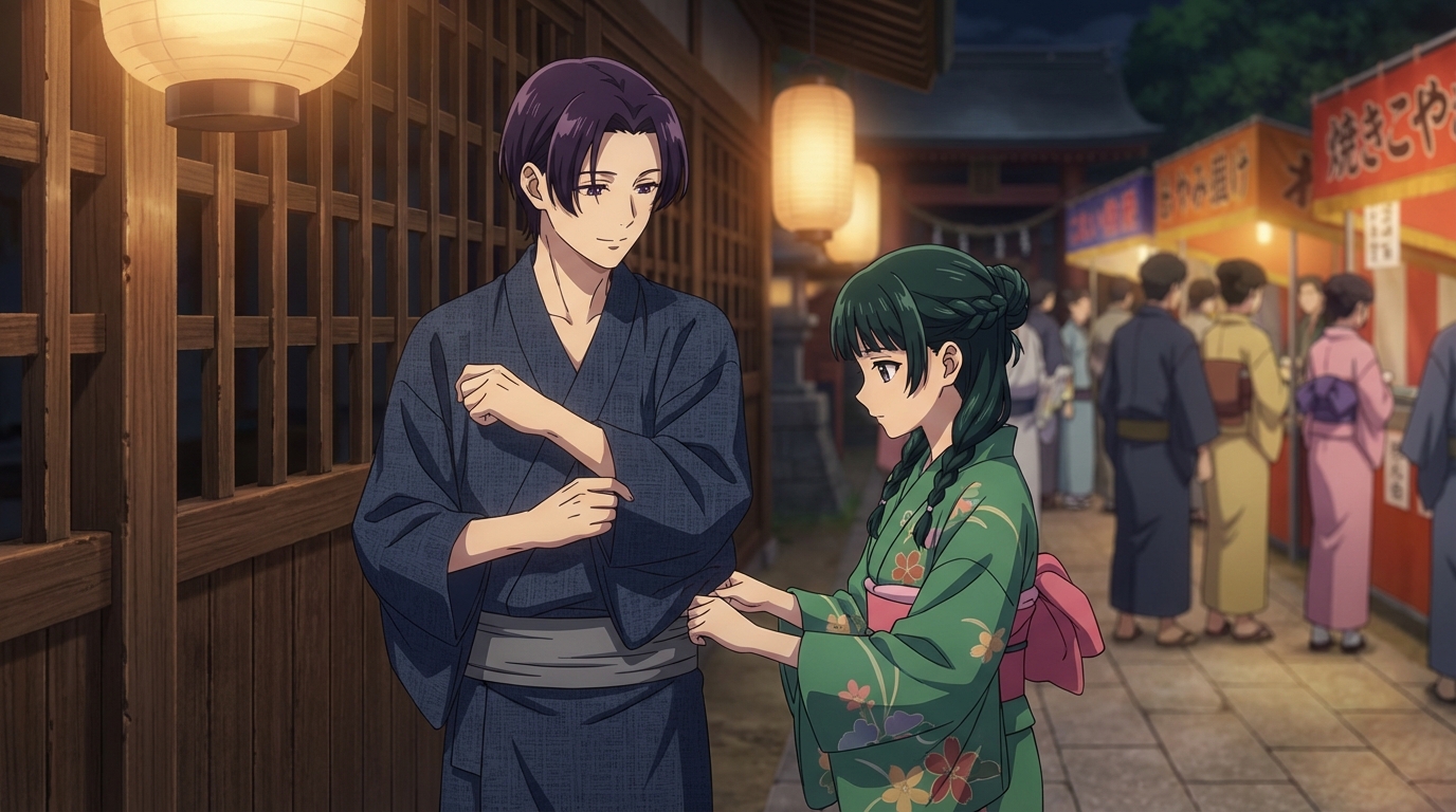 Anime festival entrance at dusk from the Japanese Culture Festival Life photo pack