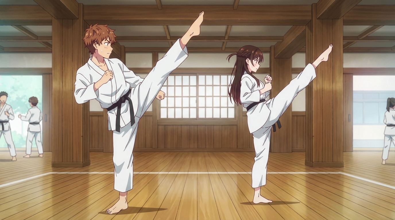 Anime sword kata from the Martial Arts photo pack