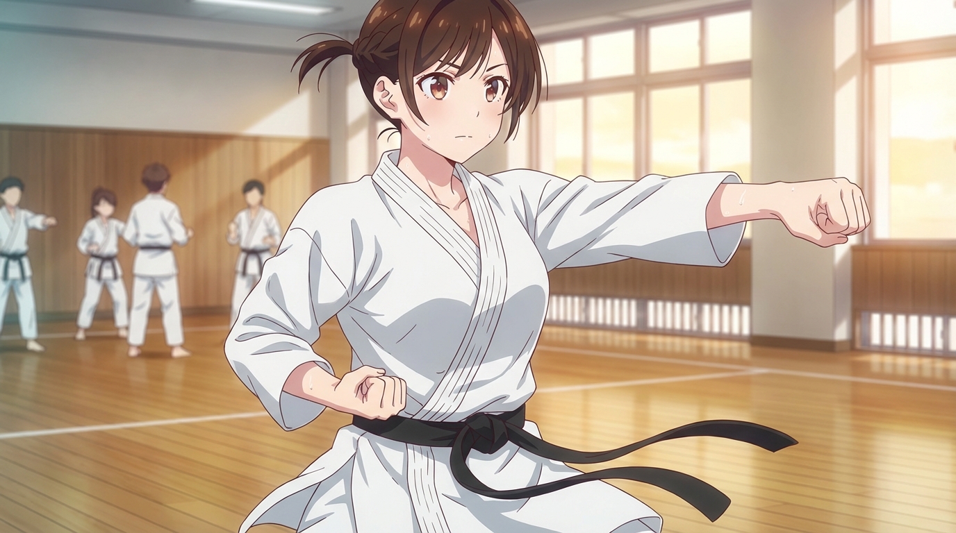 AutoWeebで制作したダイナミックなアクションのアニメバトルシーン