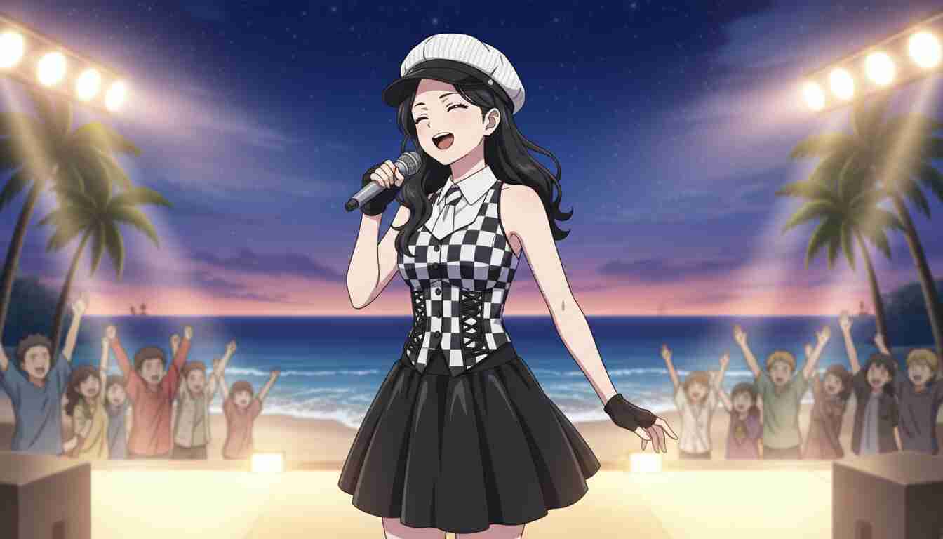 AI anime pop star performance
