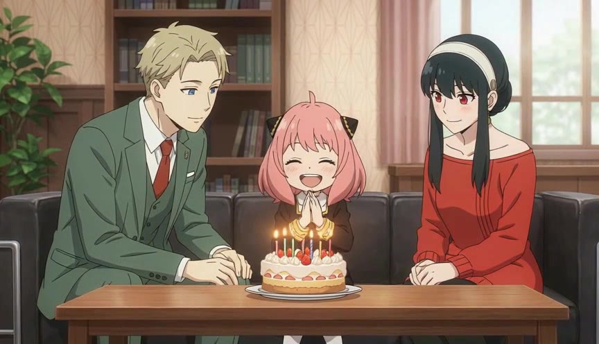 AI Anime Birthday Cake Scene