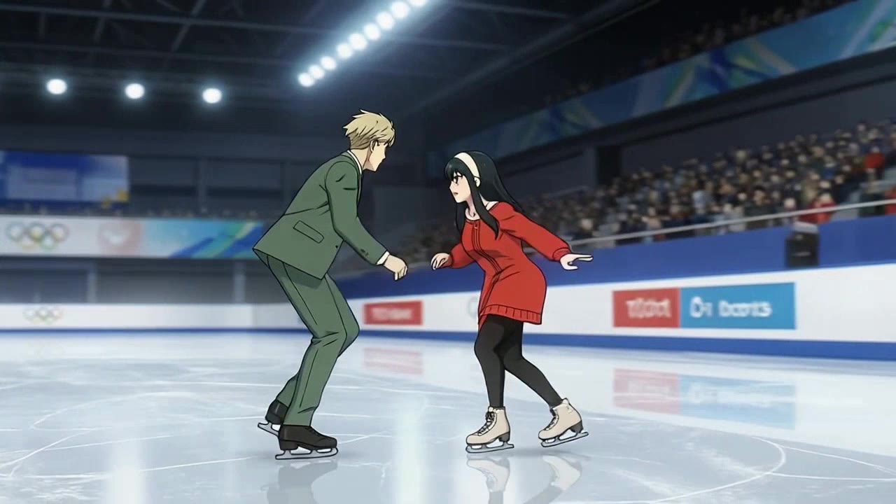 AI Anime Ice Skating Animation