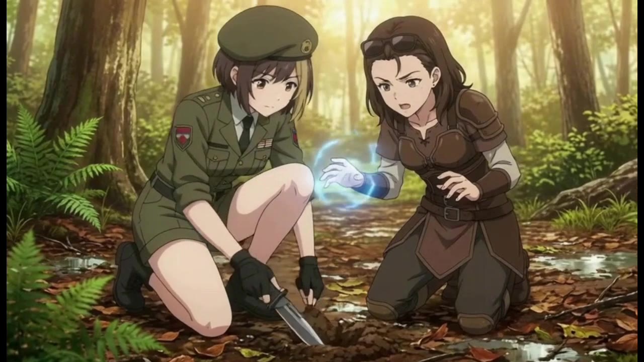 AI Anime Gardening Scene (Mushroom Planting)