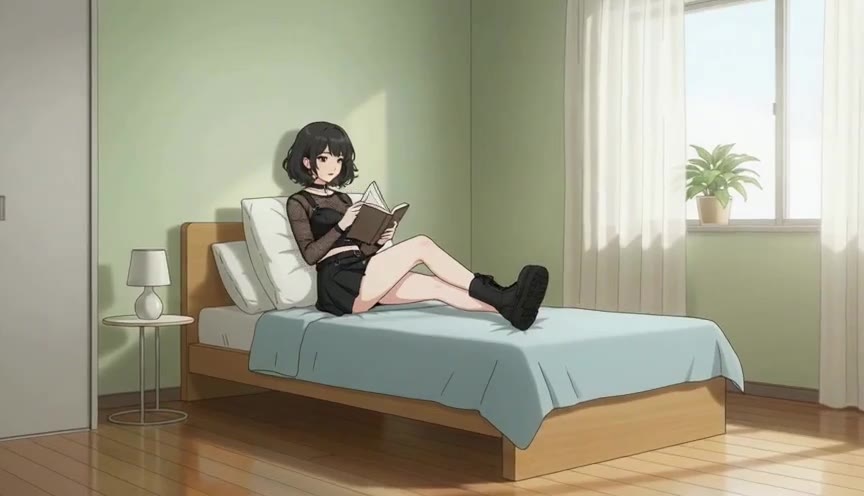 AI Anime Relaxing Slice-of-Life Scene