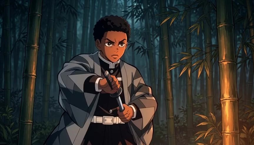 AI Anime Sword Combat Animation