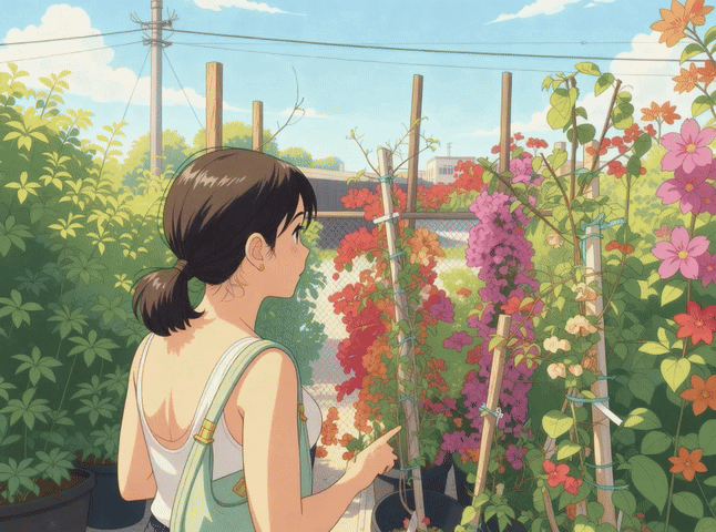 AI Anime Flower Shopping Example